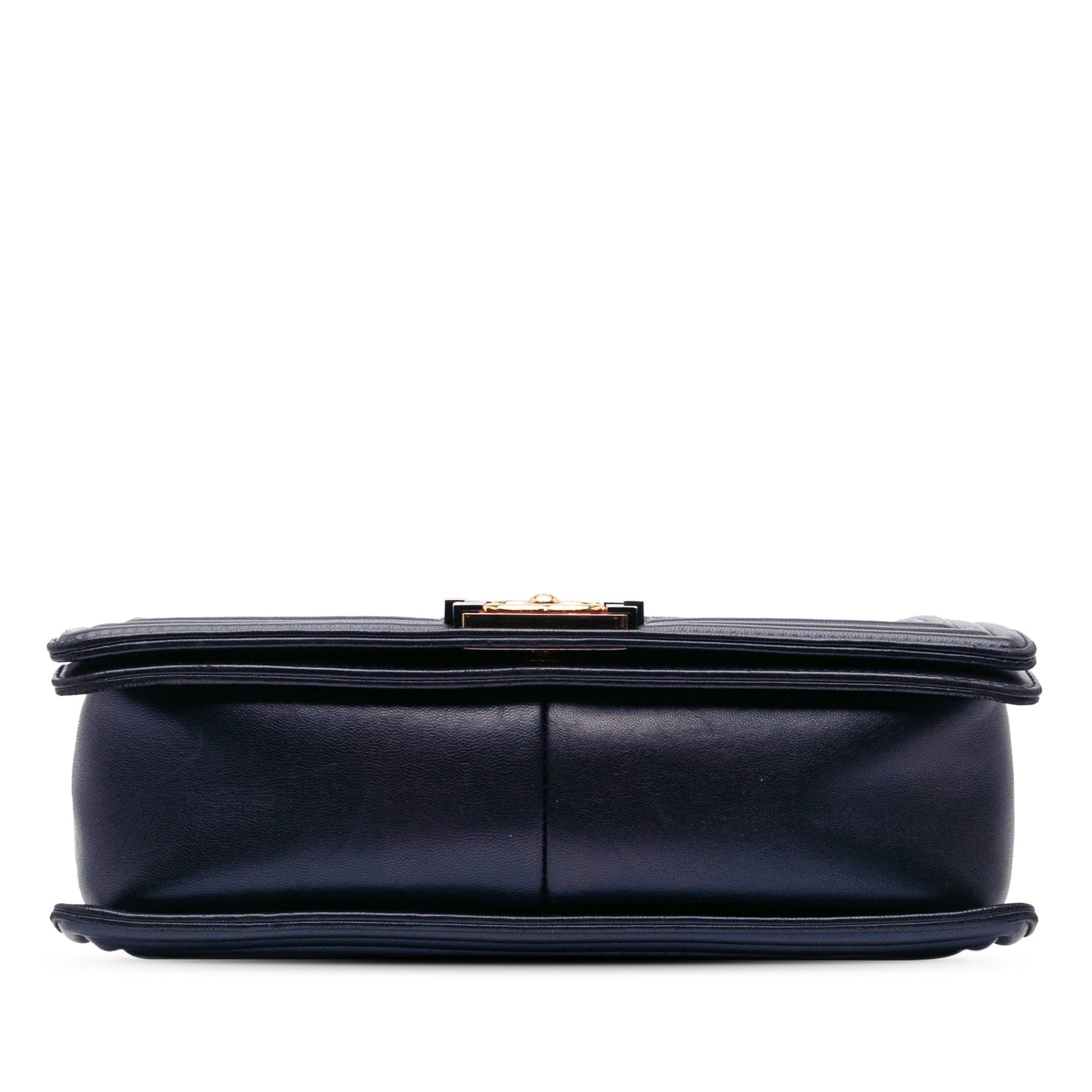 Chanel Large Lambskin Embossed Boy Cube Flap Blue
