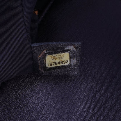 Chanel Large Lambskin Embossed Boy Cube Flap Blue