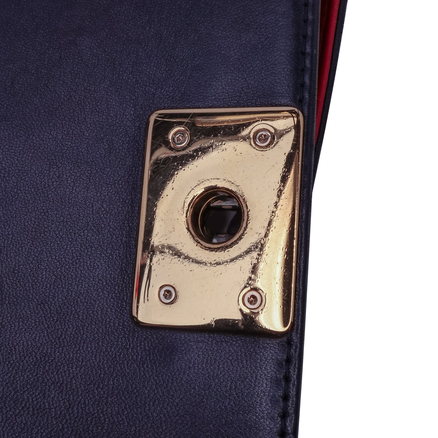 Chanel Large Lambskin Embossed Boy Cube Flap Blue