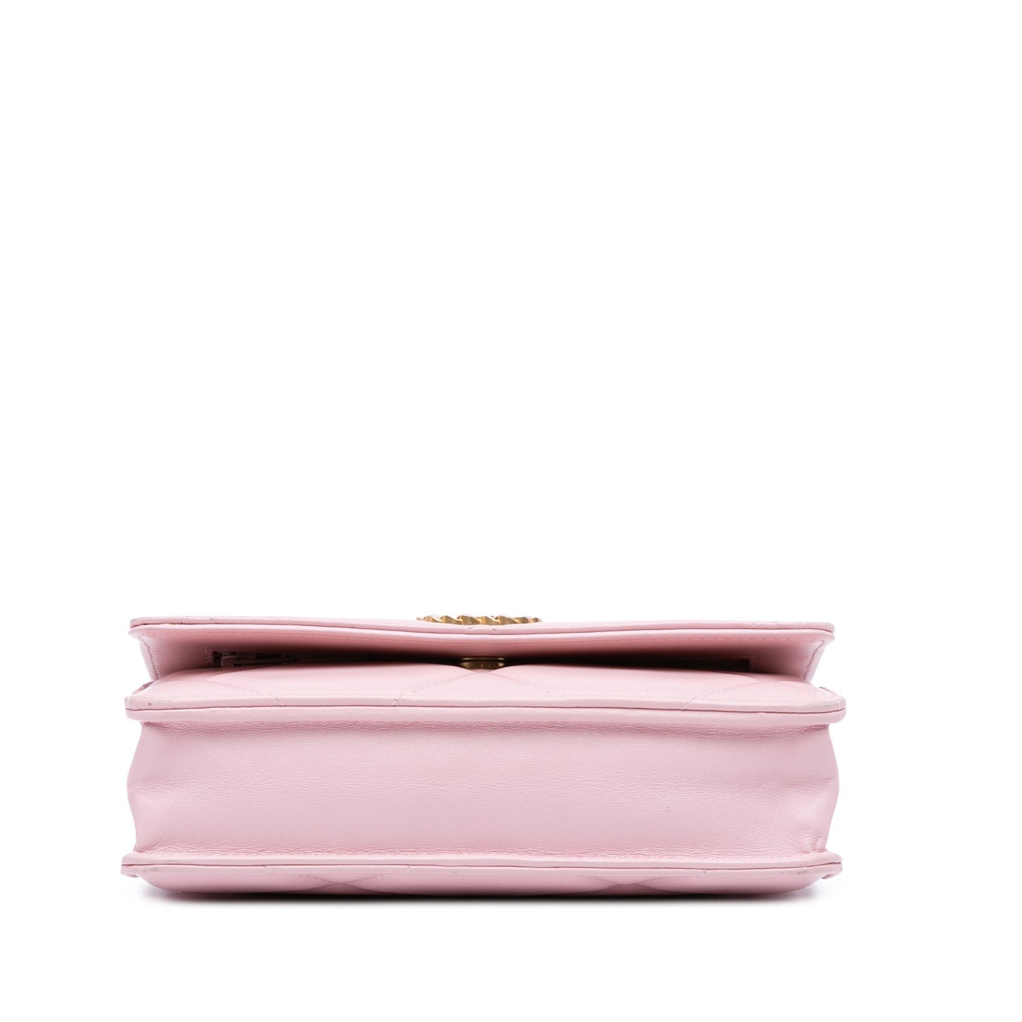 Chanel Quilted Lambskin 19 Wallet on Chain Pink