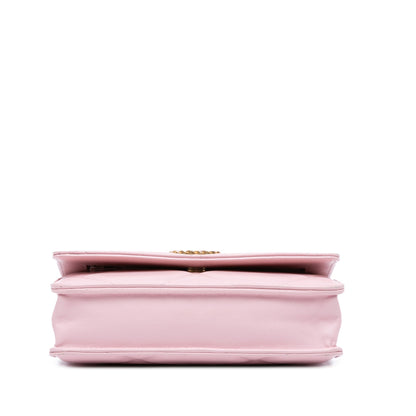 Chanel Quilted Lambskin 19 Wallet on Chain Pink
