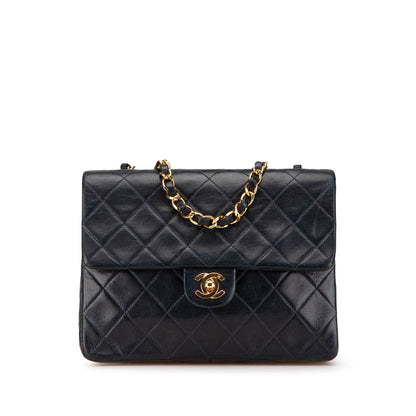 Chanel Mini Square Quilted Lambskin Single Flap Black