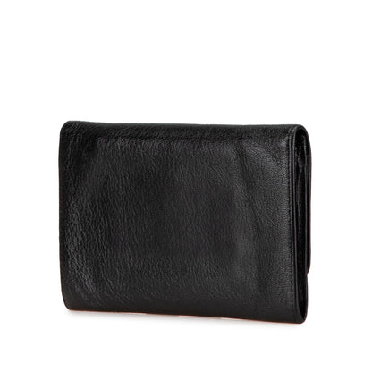 Chanel Calfskin CC Compact Wallet Black