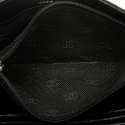 Chanel Calfskin CC Compact Wallet Black