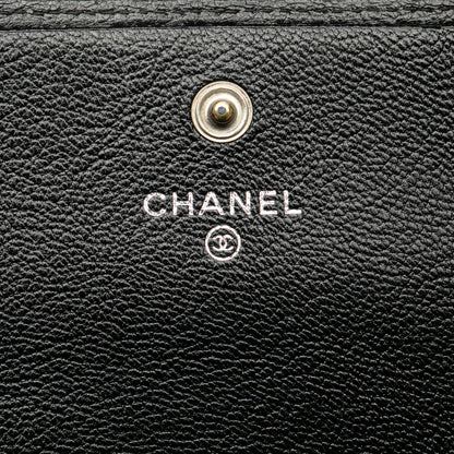 Chanel Calfskin CC Compact Wallet Black