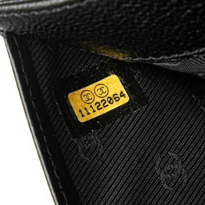 Chanel Calfskin CC Compact Wallet Black