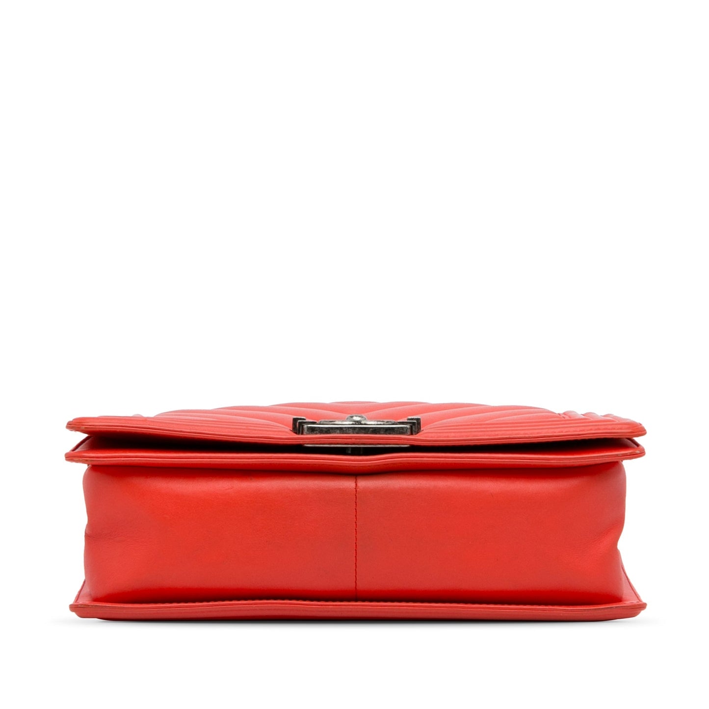 Chanel Medium Calfskin Chevron Boy Flap Red