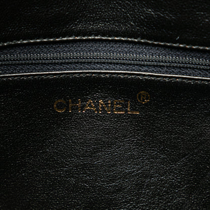 Chanel CC Quilted Lambskin Tassel Crossbody Black