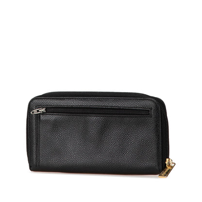 Chanel CC Caviar Zip Around Wallet Black