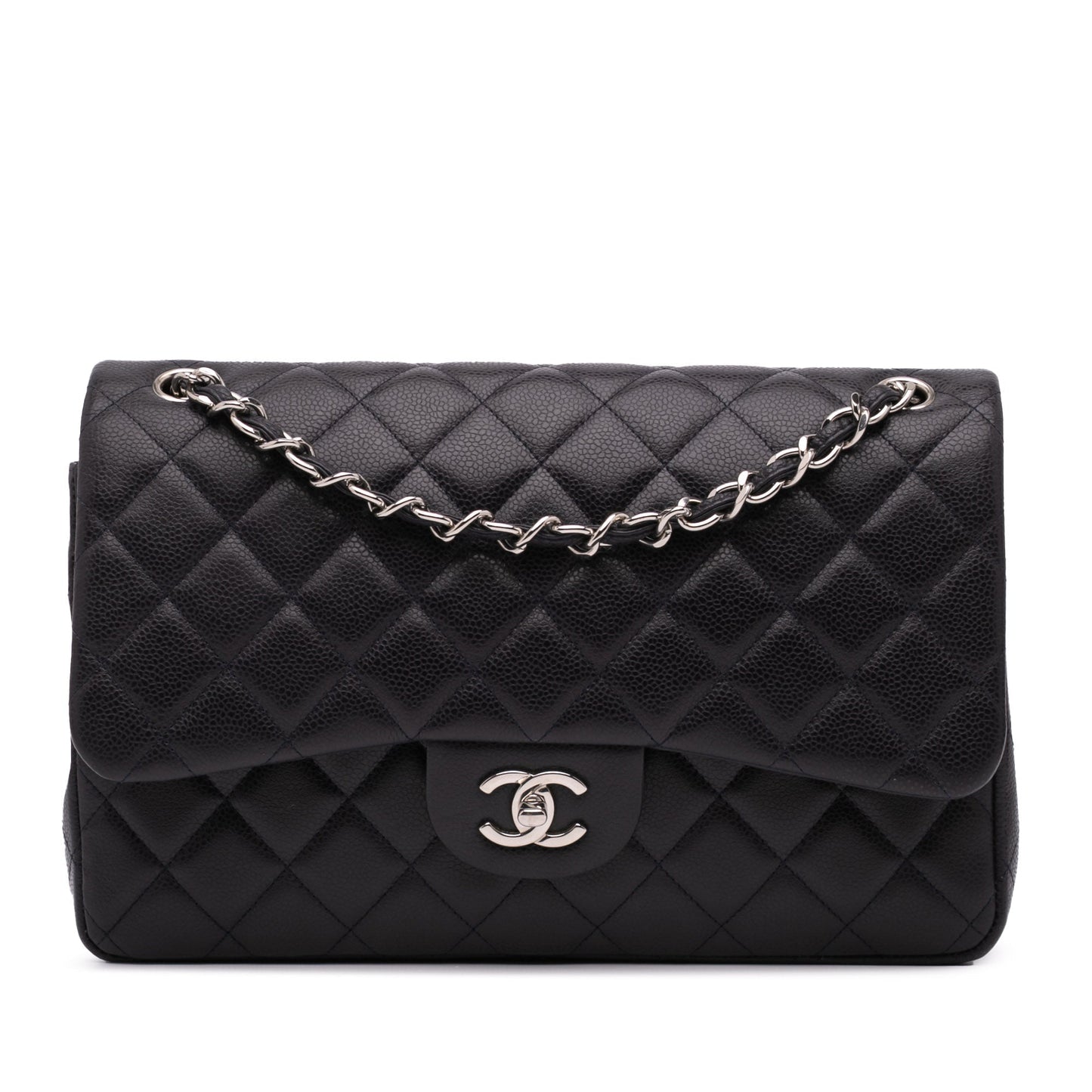 Chanel Jumbo Classic Caviar Double Flap Black