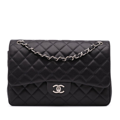 Chanel Jumbo Classic Caviar Double Flap Black