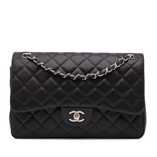 Chanel Jumbo Classic Caviar Double Flap Black