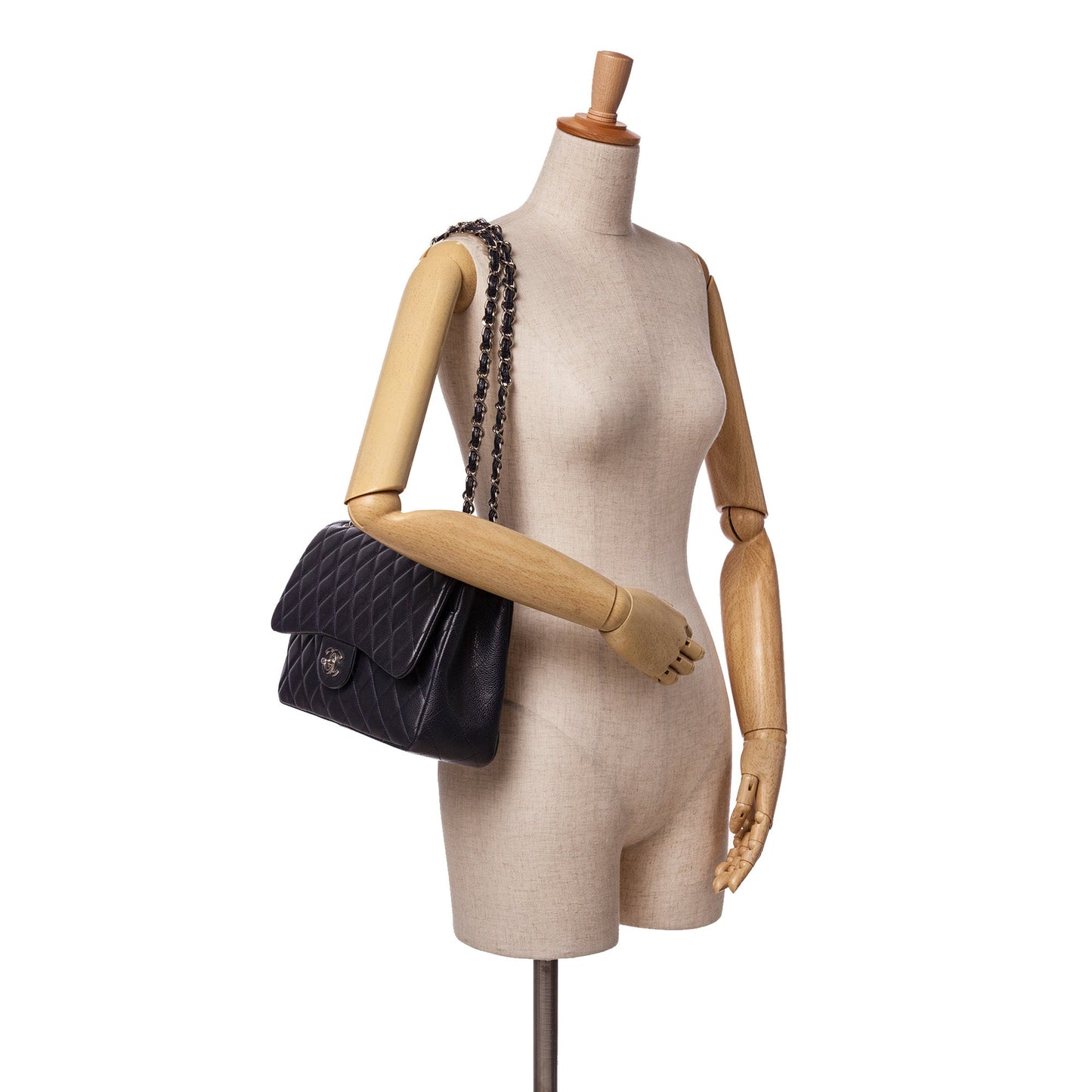 Chanel Jumbo Classic Caviar Double Flap Black
