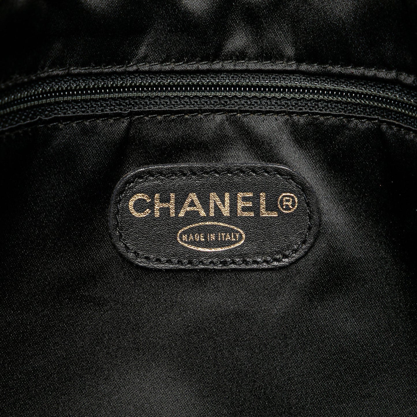 Chanel Quilted Lambskin Tassel Chain Shoulder Bag Black