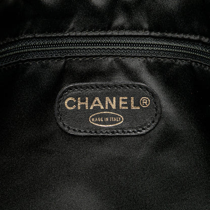Chanel Quilted Lambskin Tassel Chain Shoulder Bag Black