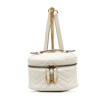 Gucci Mini GG Marmont Matelasse Backpack White