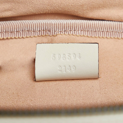 Gucci Mini GG Marmont Matelasse Leather Round Backpack White