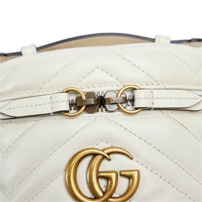 Gucci Mini GG Marmont Matelasse Backpack White