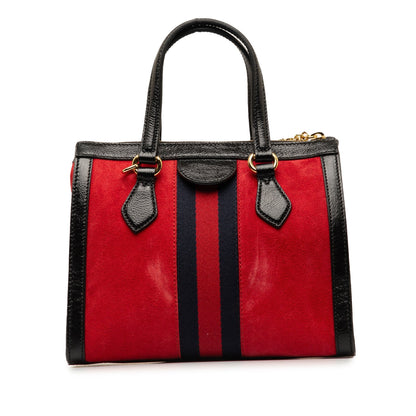 Gucci Small Suede Ophidia Satchel Red