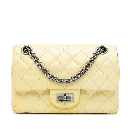 Chanel Mini Reissue 2.55 Patent Double Flap Yellow