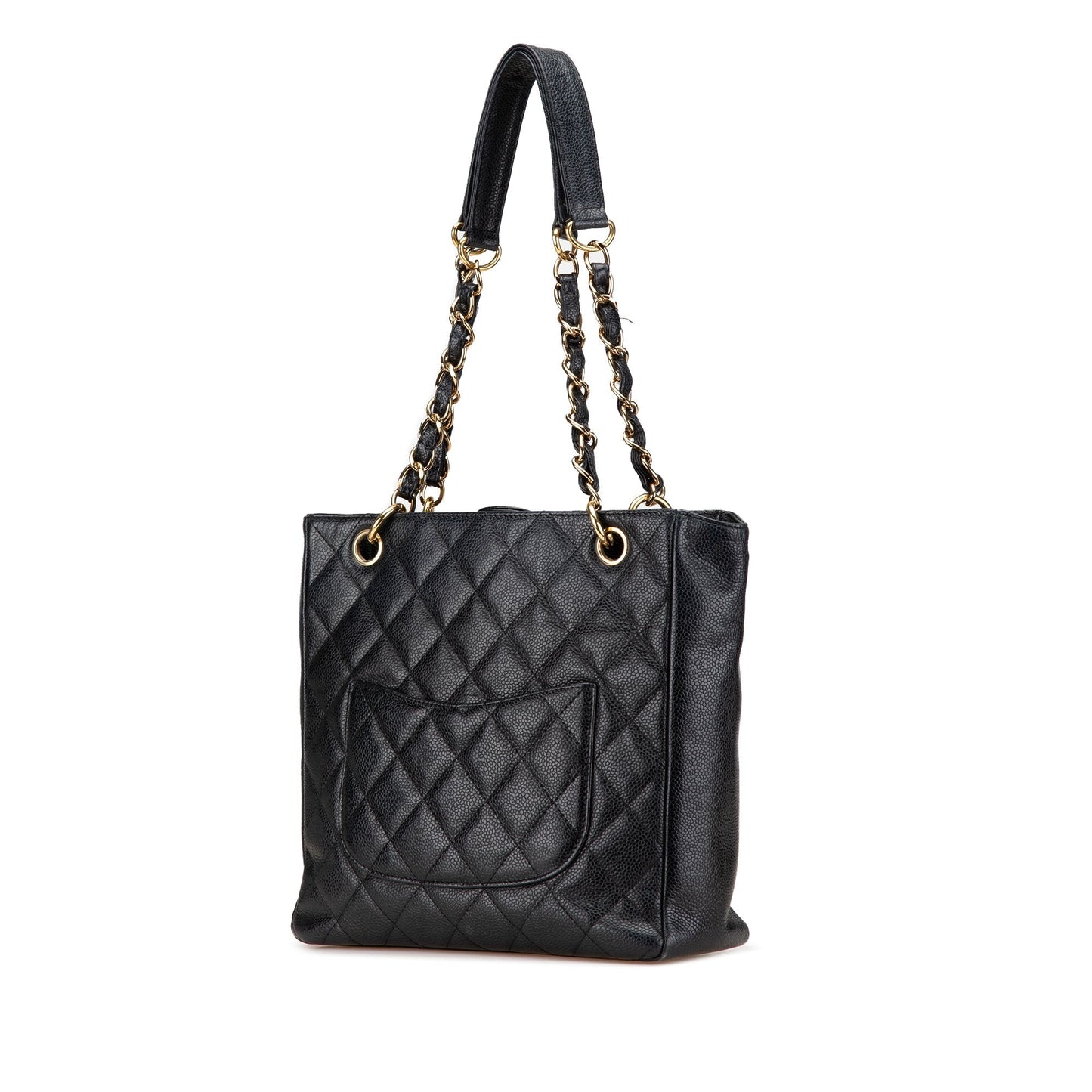 Chanel Caviar Petite Shopping Tote Black