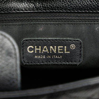 Chanel Caviar Petite Shopping Tote Black