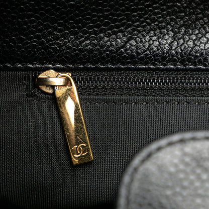 Chanel Caviar Petite Shopping Tote Black