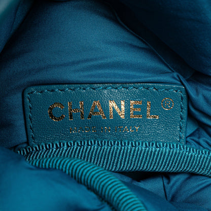 Chanel Maxi Tweed Chesterfield Single Flap Blue
