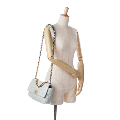 Chanel Medium Lambskin 19 Flap Gray