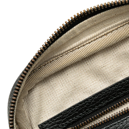 Gucci Leather Logo Crossbody Black