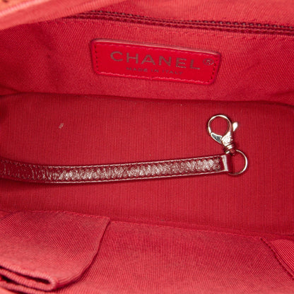 Chanel Small Chevron Lambskin Gabrielle Crossbody Red