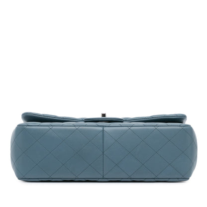 Chanel Jumbo Classic Lambskin Double Flap Blue