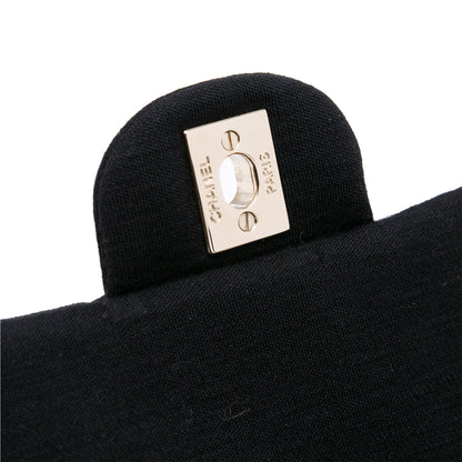 Chanel Mini Rectangular Classic Jersey Single Flap Black