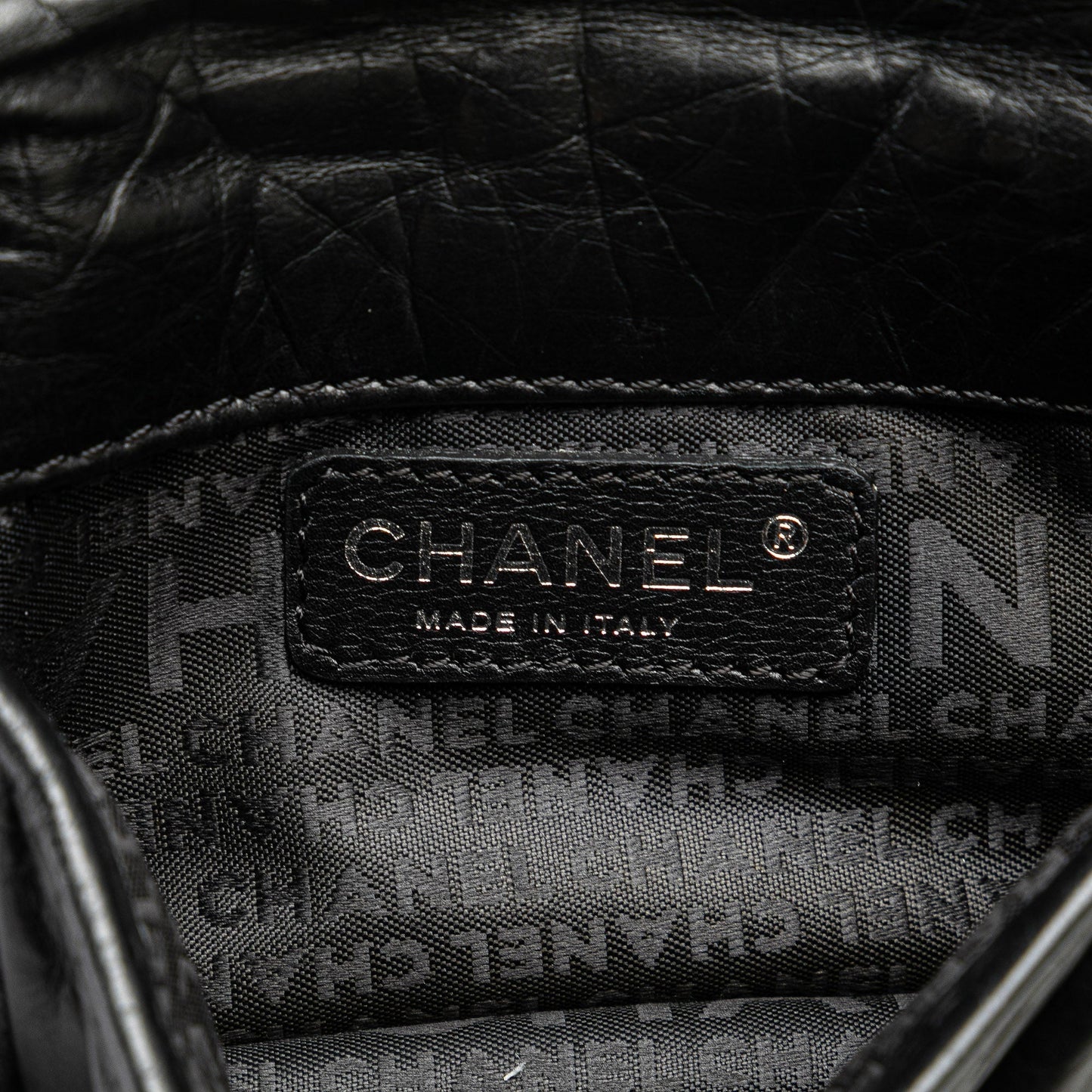 Chanel CC Aged Calfskin Logo Flap Belt Bag Black