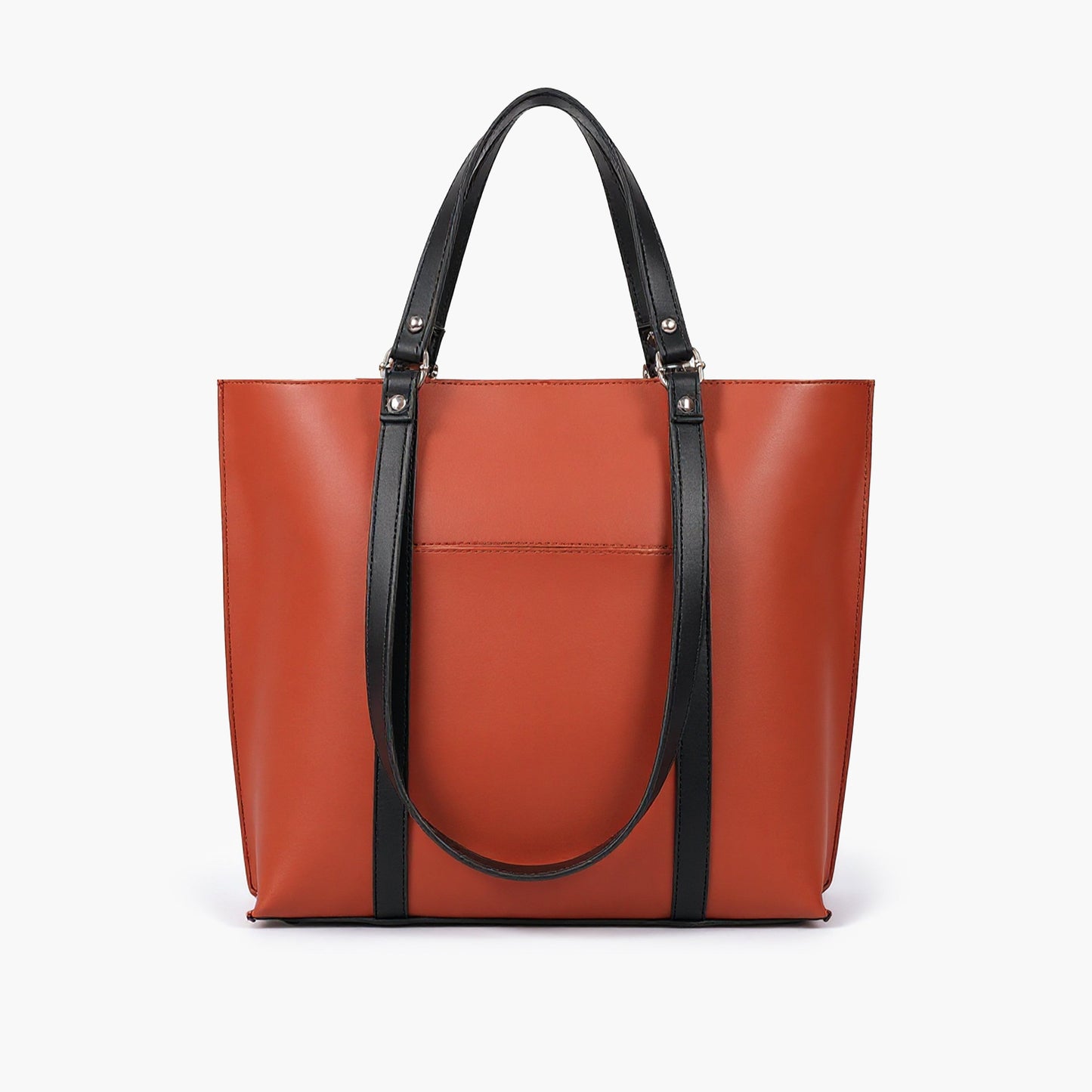 Brown double-handle tote bag