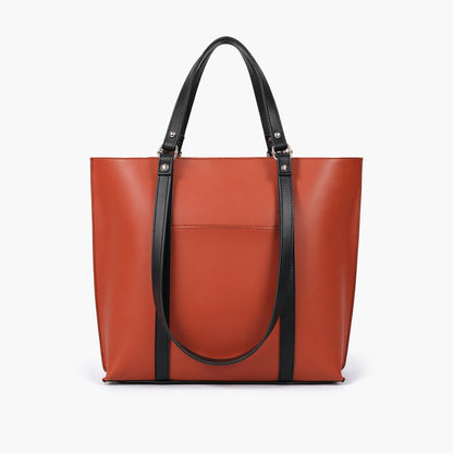 Brown double-handle tote bag