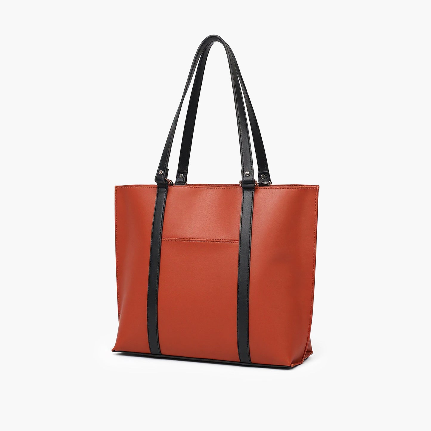 Brown double-handle tote bag