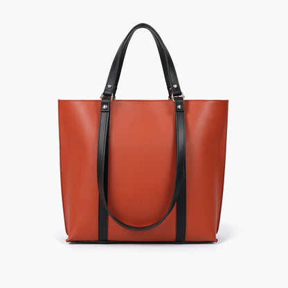 Brown double-handle tote bag