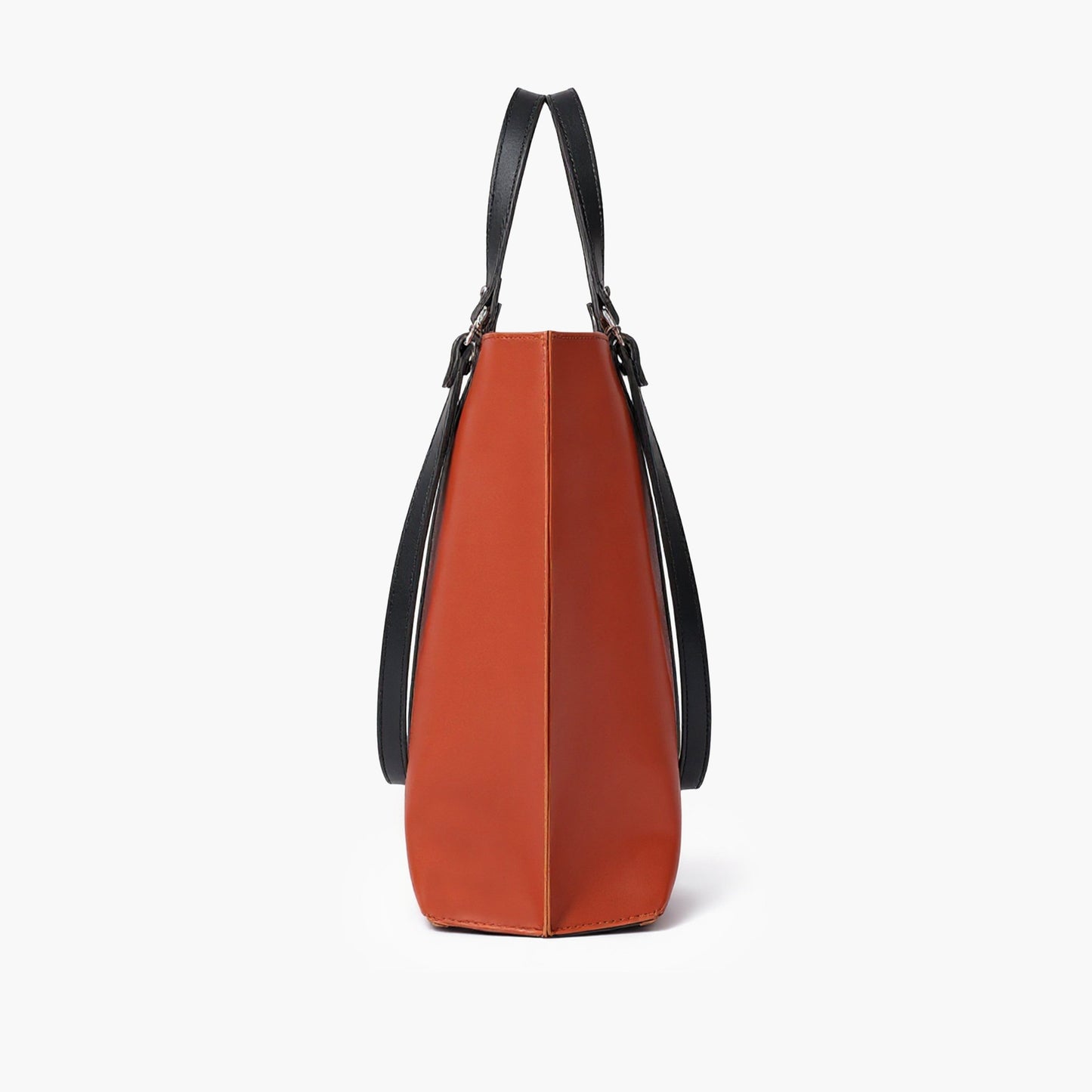 Brown double-handle tote bag
