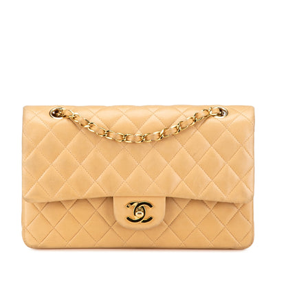 Chanel Medium Classic Lambskin Double Flap Brown