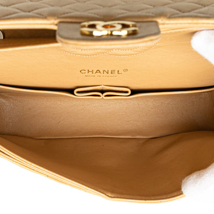 Chanel Medium Classic Lambskin Double Flap Brown
