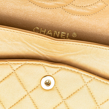 Chanel Medium Classic Lambskin Double Flap Brown
