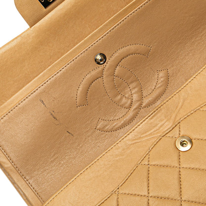 Chanel Medium Classic Lambskin Double Flap Brown
