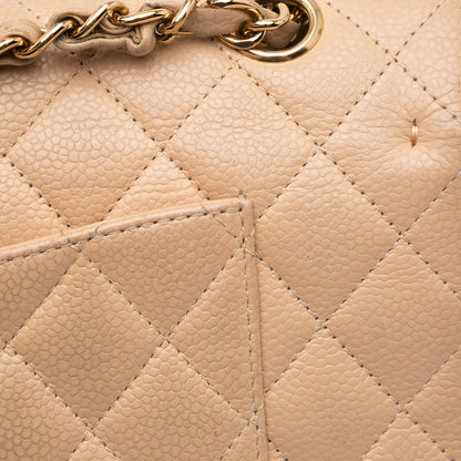 Chanel Medium Classic Caviar Double Flap Brown