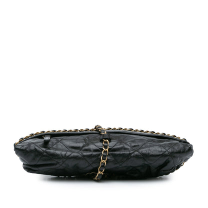 Chanel Aged Calfskin Midnight Swim Baluchon Bag Black