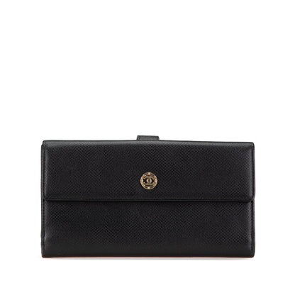 Chanel Calfskin CC Long Wallet Black