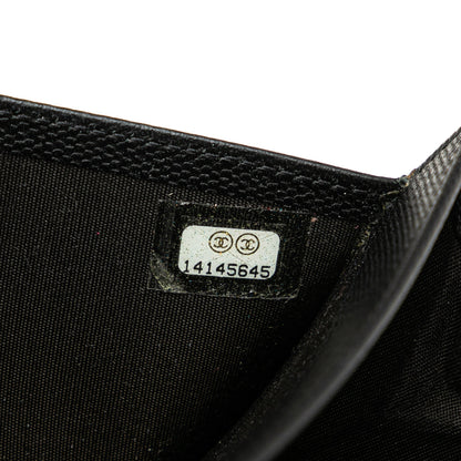 Chanel Calfskin CC Long Wallet Black