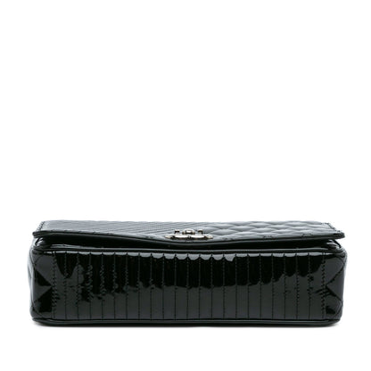 Chanel Medium Patent Coco Boy Flap Black