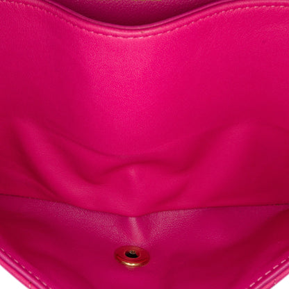 Chanel Medium Classic Chevron Lambskin Double Flap Pink