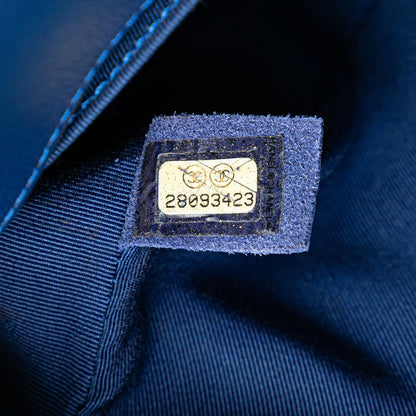 Chanel Small Chevron Lambskin Boy Flap Blue